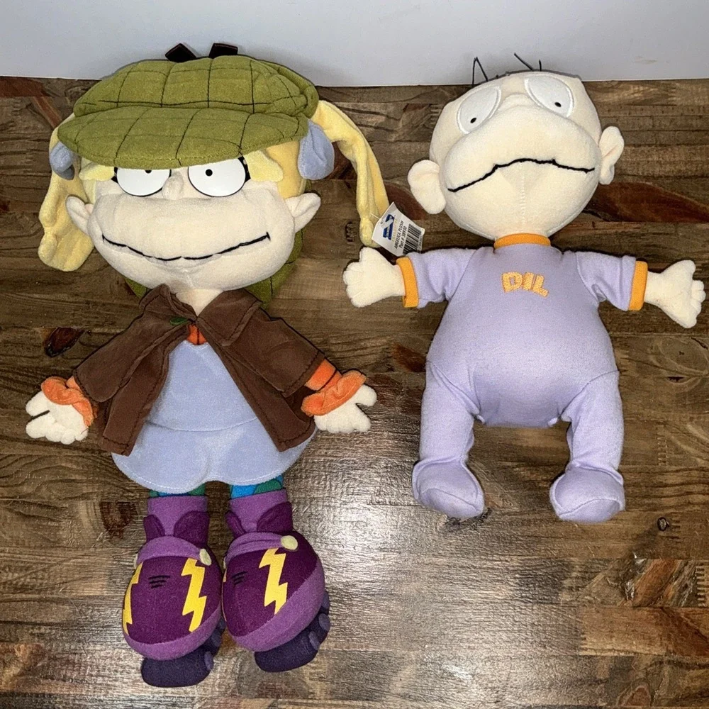Rugrats Plush Lot Angelica Blockbuster Exclusive & Dil Nickelodeon Stuffed Toys